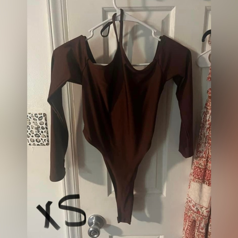 tie neck body suit